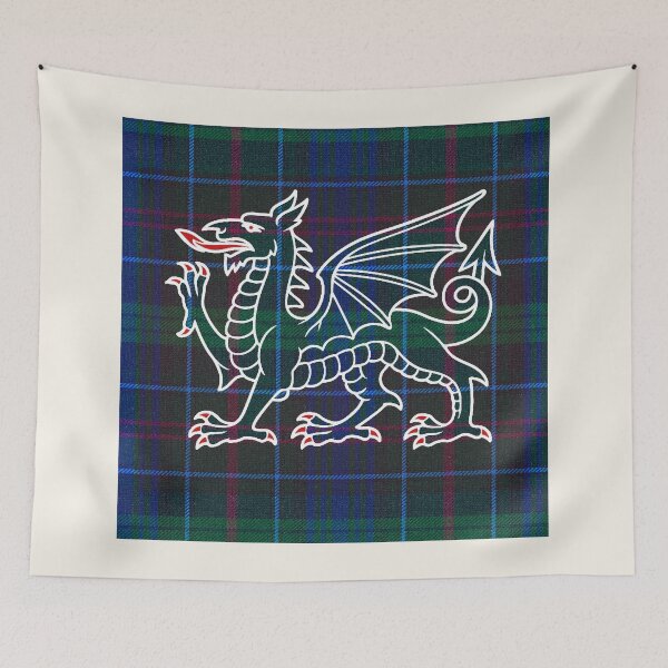 Item preview, Richards - Pritchard ✨Welsh Tartan – With Honour and Love & y Ddraig Goch - the red dragon v3 designed and sold by WheelieGdArt.