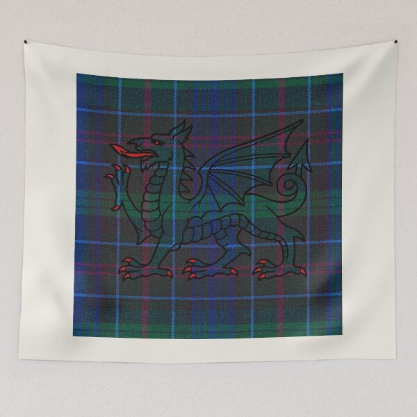 Item preview, Richards - Pritchard ✨Welsh Tartan – With Honour and Love & y Ddraig Goch - the red dragon v2 designed and sold by WheelieGdArt.