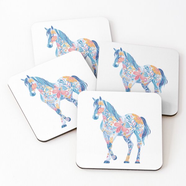 Item preview, Colorful floral horse designed and sold by MendaciousMina.