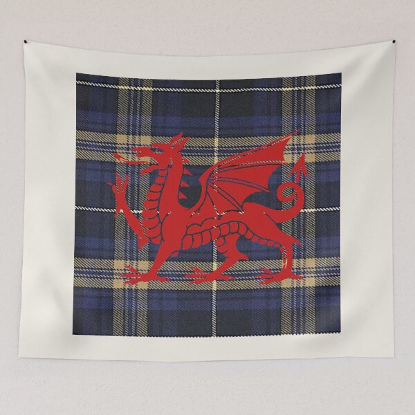 Item preview, Rees ✨Welsh Tartan – The Hope of a Better Age & y Ddraig Goch - the red dragon v4 designed and sold by WheelieGdArt.