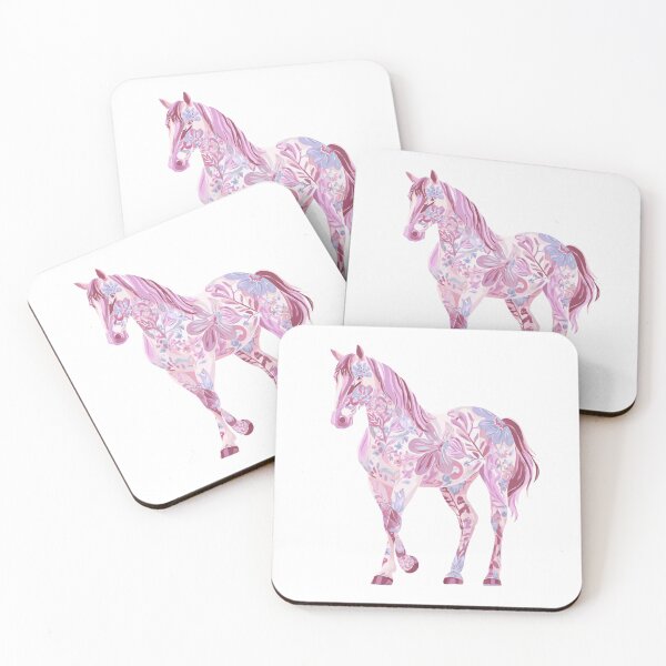 Item preview, Colorful floral horse designed and sold by MendaciousMina.