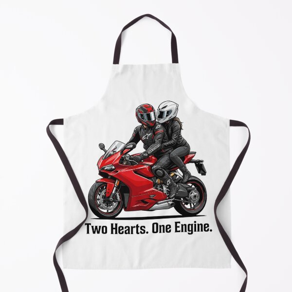 Item preview, Two Hearts One Engine – Biker Valentine Couple Design designed and sold by enzoade.
