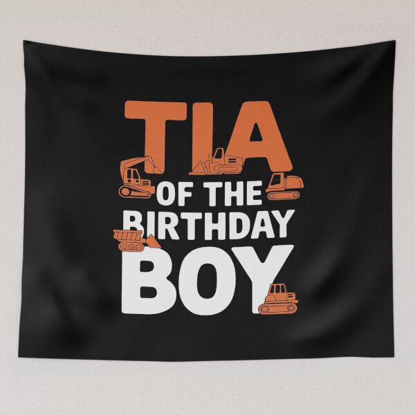 Item preview, Tia of the Birthday Boy Construction Worker Bday Party  designed and sold by AquaKiev.