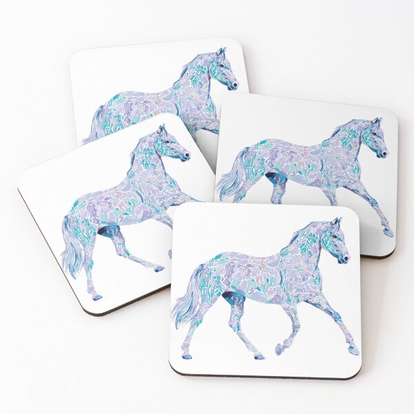 Item preview, Colorful floral horse designed and sold by MendaciousMina.