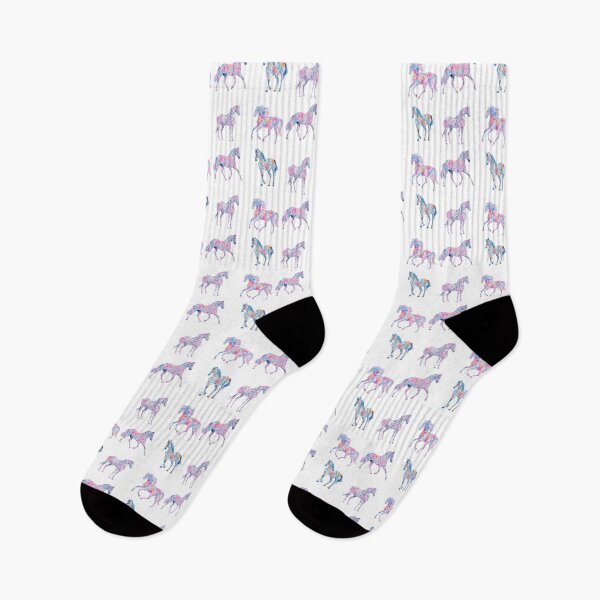 Item preview, Small Colorful floral horses pack designed and sold by MendaciousMina.