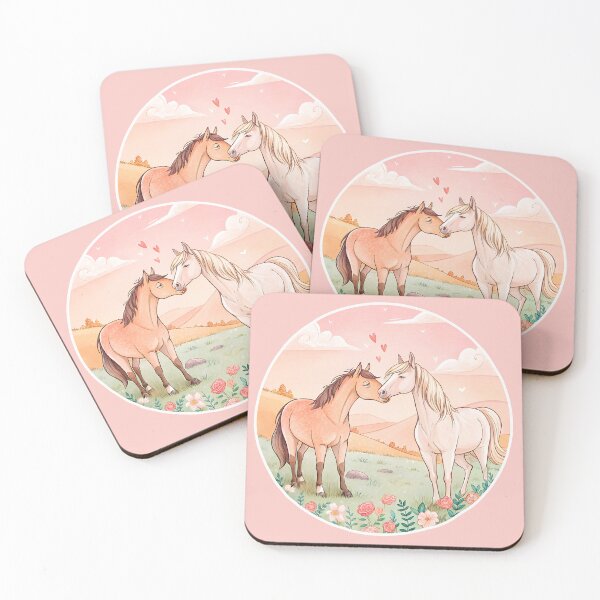 Item preview, Romantic horses couple Happy Valentines Day designed and sold by AhArtMe.