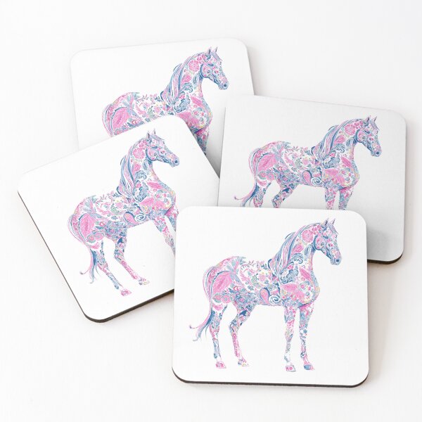 Item preview, Colorful floral horse designed and sold by MendaciousMina.