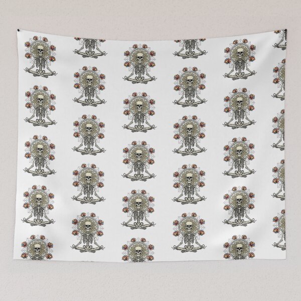 Item preview, Zen Yoga Skeleton Lotus Flower Mandala designed and sold by TeeARTHY.