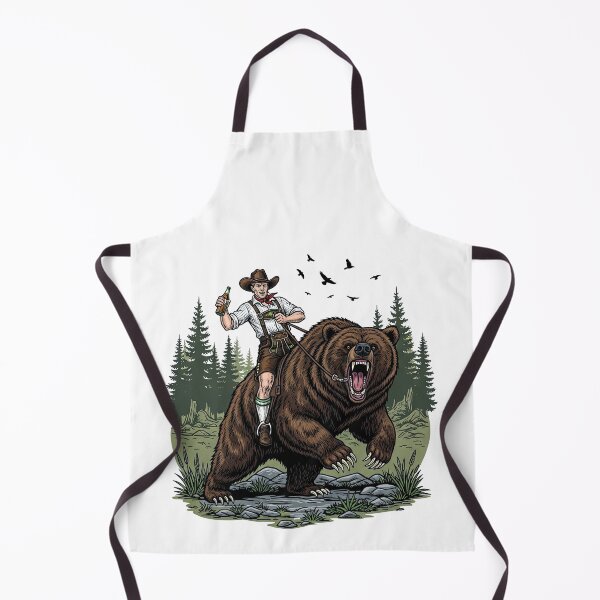 Item preview, Cowboy Riding a Giant Grizzly Bear Wilderness designed and sold by TeeARTHY.
