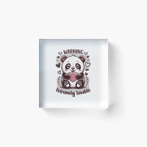 Item preview, Warning: Extremely Lovable Panda Valentine Design designed and sold by FatCatCD.