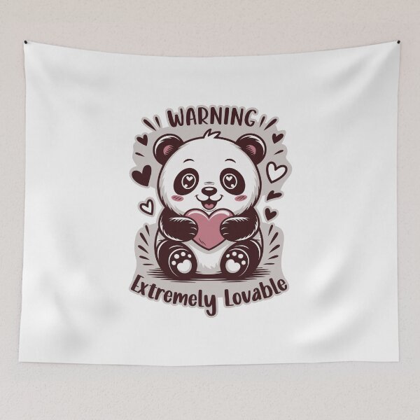 Item preview, Warning: Extremely Lovable Panda Valentine Design designed and sold by FatCatCD.