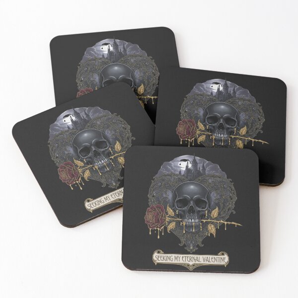 Item preview, Aurum Amantis - Seeking My Eternal Valentine - Gothic Skull & Castle designed and sold by KawisStarr.