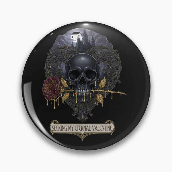 Item preview, Aurum Amantis - Seeking My Eternal Valentine - Gothic Skull & Castle designed and sold by KawisStarr.