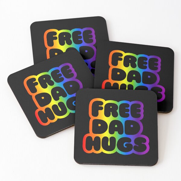 Item preview, Free Dad Hugs - Transparent Rainbow designed and sold by sillyjess.
