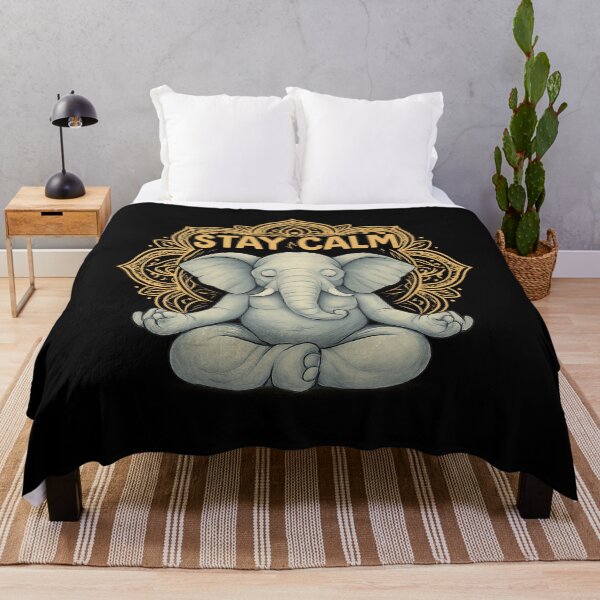 Item preview, Meditating Elephant with Mandala - Stay Calm Zen Design designed and sold by MKreative Studio.