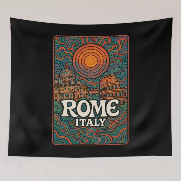 Item preview, Rome Italy Trippy Art designed and sold by TomFrontierArt.
