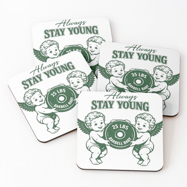 Item preview, Always Stay Young – Retro Gym Motivation Illustration designed and sold by IvannaMoroz.