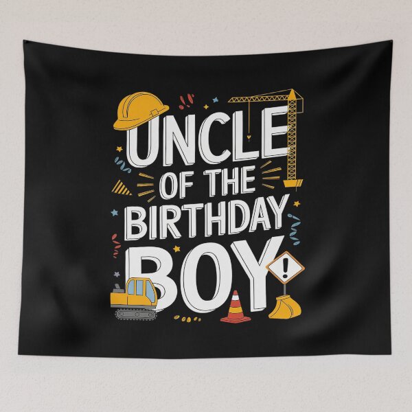 Item preview, Uncle of the Birthday Construction Worker Boy Crew Part  designed and sold by AquaKiev.