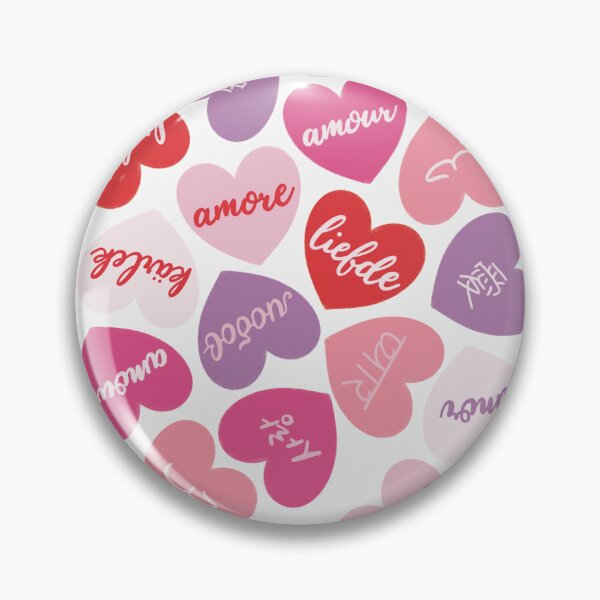 Item preview, love in different languages hearts pattern designed and sold by winterpumpkin.