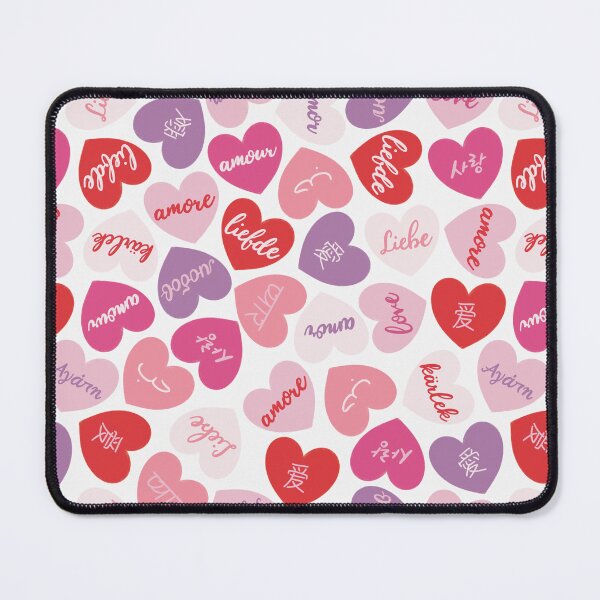 Item preview, love in different languages hearts pattern designed and sold by winterpumpkin.