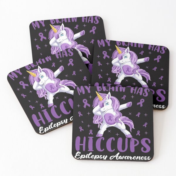 Item preview, My Brain Has Hiccups Epilepsy Awareness Day Dabbing Unicorn designed and sold by berniceschm.