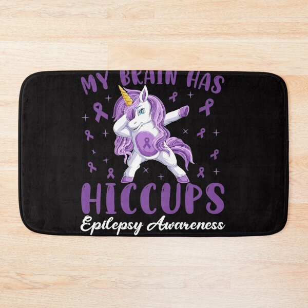 Item preview, My Brain Has Hiccups Epilepsy Awareness Day Dabbing Unicorn designed and sold by berniceschm.