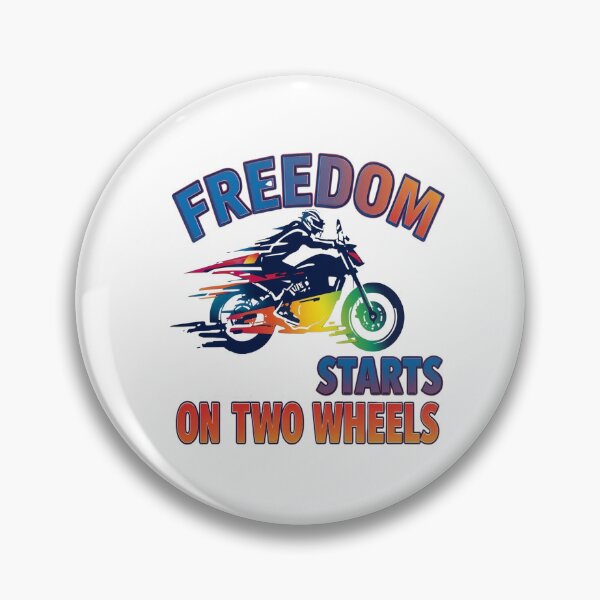 Item preview, Freedom Starts on Two Wheels – Minimal Motorcycle Lifestyle T-Shirt designed and sold by RMTrendy.