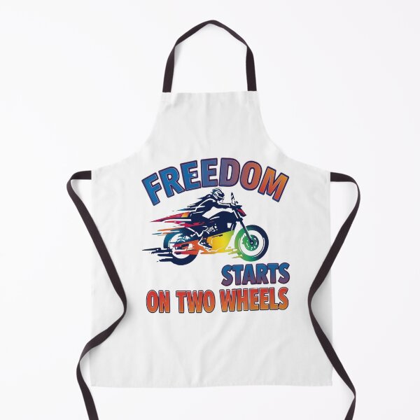 Item preview, Freedom Starts on Two Wheels – Minimal Motorcycle Lifestyle T-Shirt designed and sold by RMTrendy.