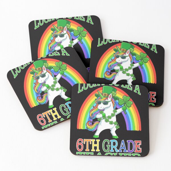 Item preview, Lucky To Be A 5th Grade Teacher Unicorn St Patrick's Day designed and sold by sonlylya.