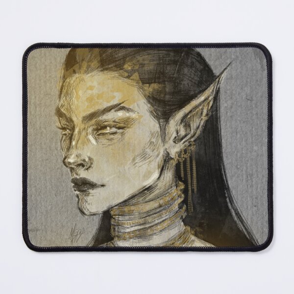 Item preview, FANTASY ELF WOMAN PORTRAIT YELLOW designed and sold by LIS AND MELIVERSO.