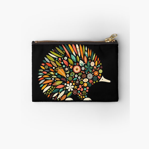 Item preview, Floral Echidna with Folk Motifs – Scandinavian Folk Art by heidiannemorris © designed and sold by FOLK ART FUSION by heidiannemorris.