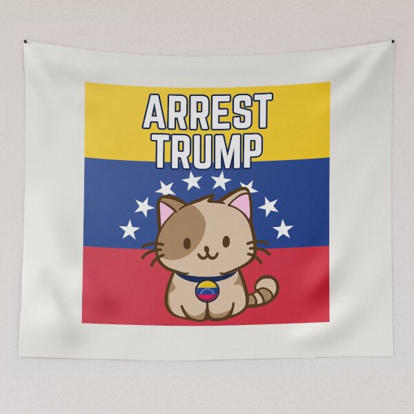 Item preview, Venezuelan Cat - Arrest Trump designed and sold by EvergreenRevolt.