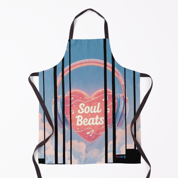 Item preview, Soul Beats – headphones shaped like a glowing heart with music lines around it 3 designed and sold by Neon G.