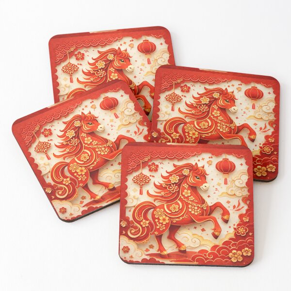 Item preview, Chinese New Year Horse – Traditional Paper Cut Zodiac designed and sold by PunchDrop.