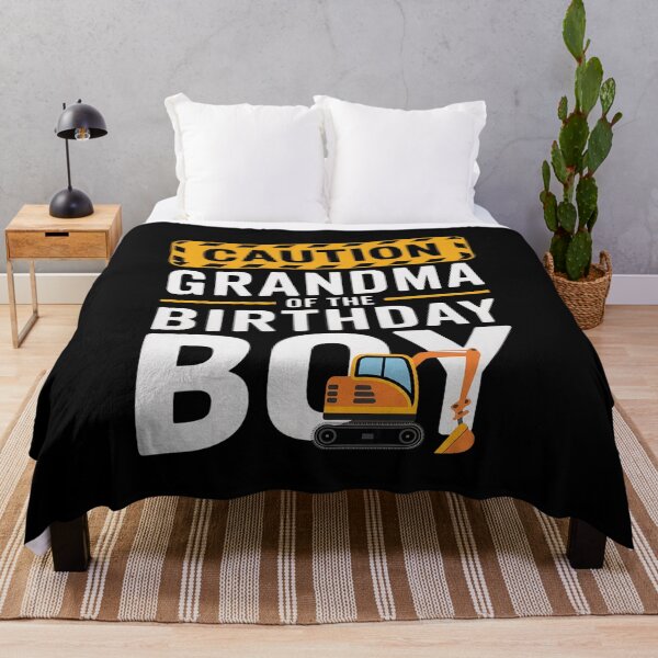 Item preview, vehicle construction excavator Grandma of the Birthday Boy designed and sold by PowAcademy.