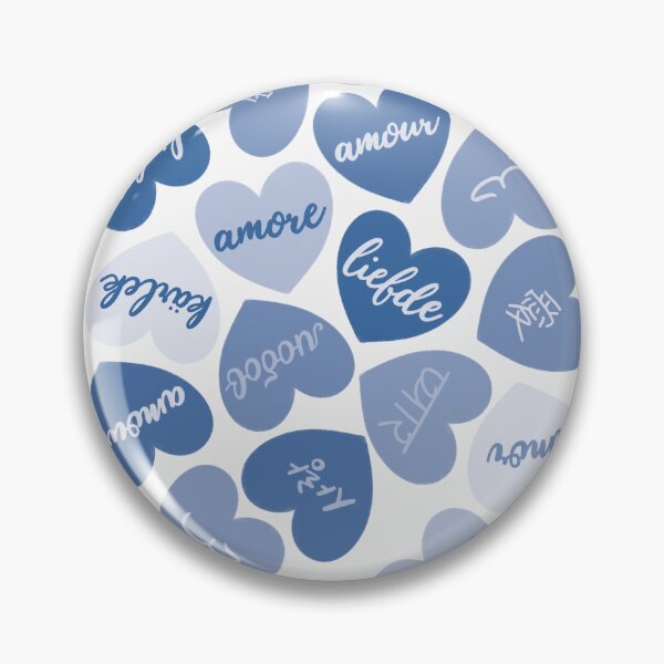 Item preview, love in different languages blue pattern designed and sold by winterpumpkin.