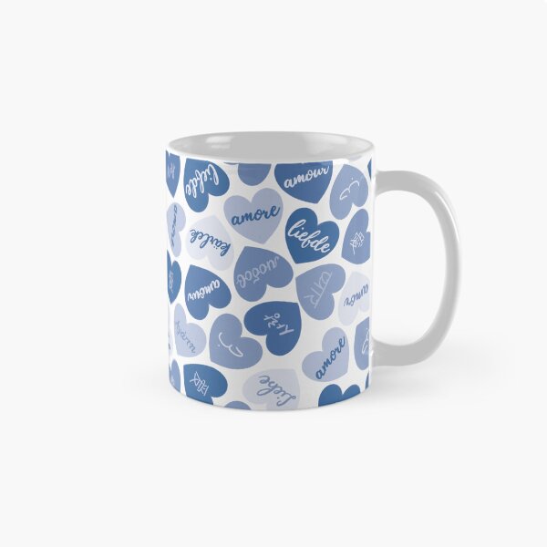 Item preview, love in different languages blue pattern designed and sold by winterpumpkin.