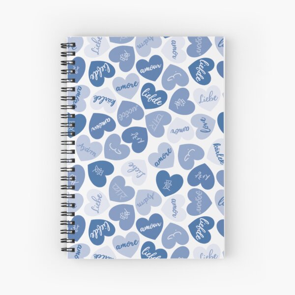 Item preview, love in different languages blue pattern designed and sold by winterpumpkin.