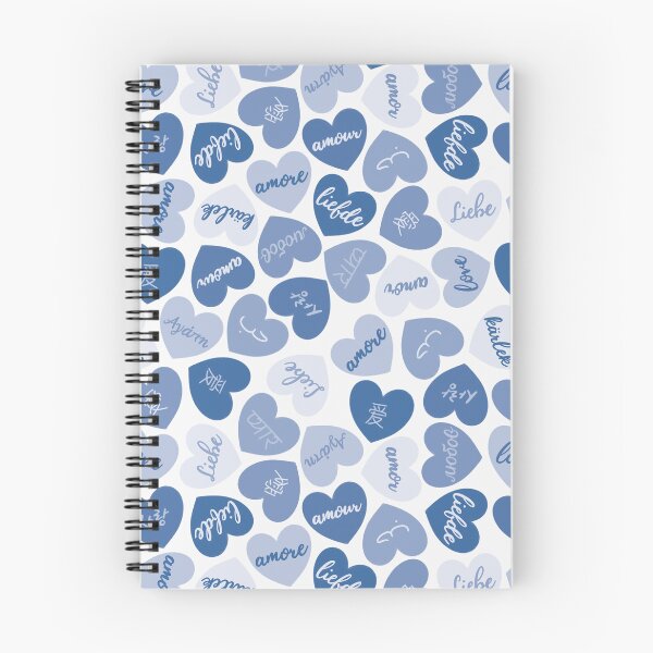Item preview, love in different languages blue pattern designed and sold by winterpumpkin.