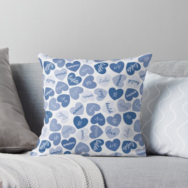 Item preview, love in different languages blue pattern designed and sold by winterpumpkin.