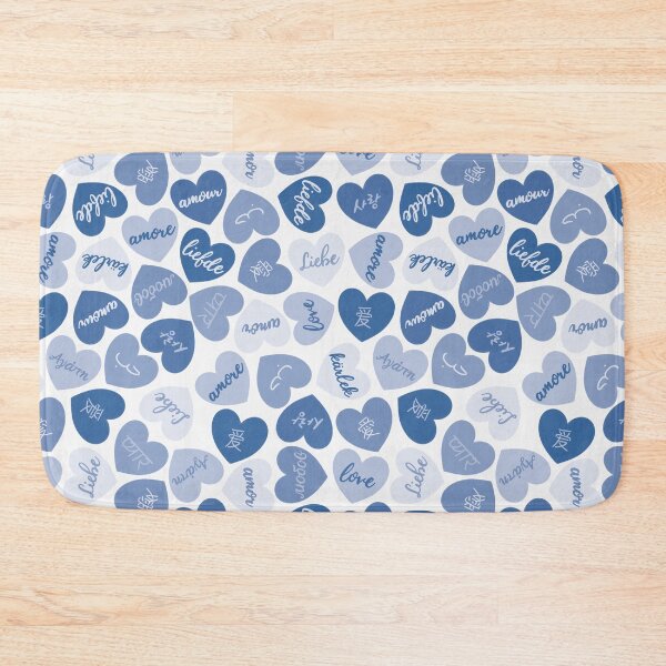 Item preview, love in different languages blue pattern designed and sold by winterpumpkin.