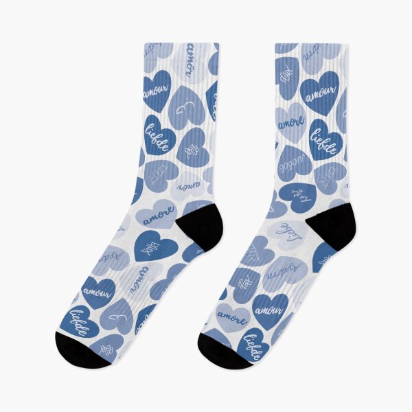 Item preview, love in different languages blue pattern designed and sold by winterpumpkin.