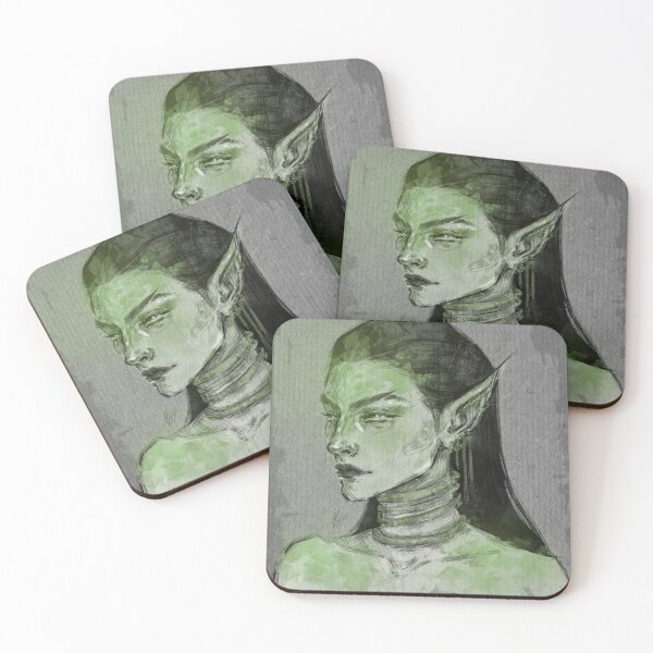 Item preview,  FANTASY ELF WOMAN PORTRAIT LIME GREEN designed and sold by LIS AND MELIVERSO.