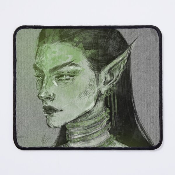 Item preview,  FANTASY ELF WOMAN PORTRAIT LIME GREEN designed and sold by LIS AND MELIVERSO.