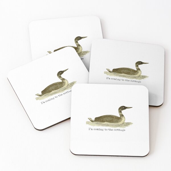 Item preview, I'm coming to the cottage - Heated Rivalry / Funny Vintage Loon Art, Cottage, Ilya Rozanov, Shane Hollander, Hollanov, Stupid Canadian Wolf Bird designed and sold by RosefinchArt.