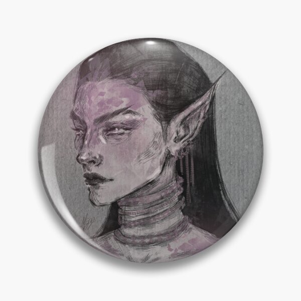Item preview, FANTASY ELF WOMAN PORTRAIT PINKISH GREY designed and sold by LIS AND MELIVERSO.