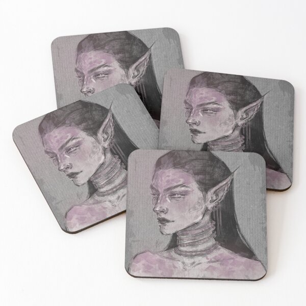 Item preview, FANTASY ELF WOMAN PORTRAIT PINKISH GREY designed and sold by LIS AND MELIVERSO.