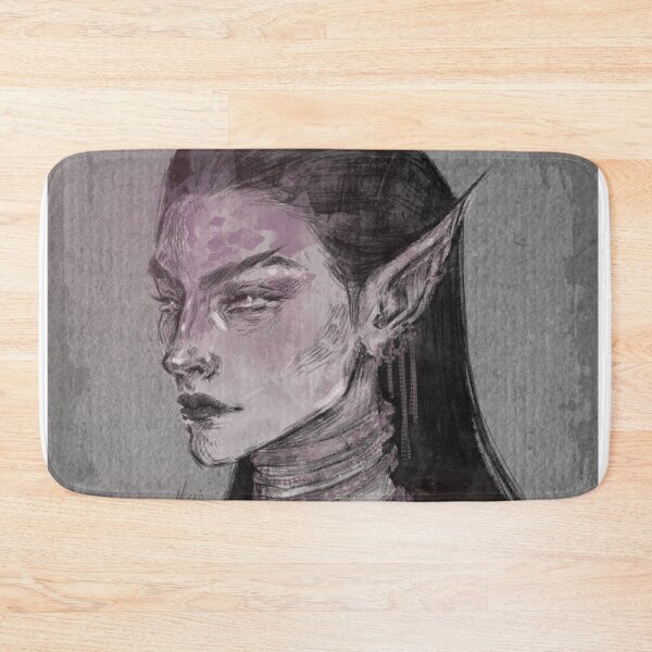 Item preview, FANTASY ELF WOMAN PORTRAIT PINKISH GREY designed and sold by LIS AND MELIVERSO.