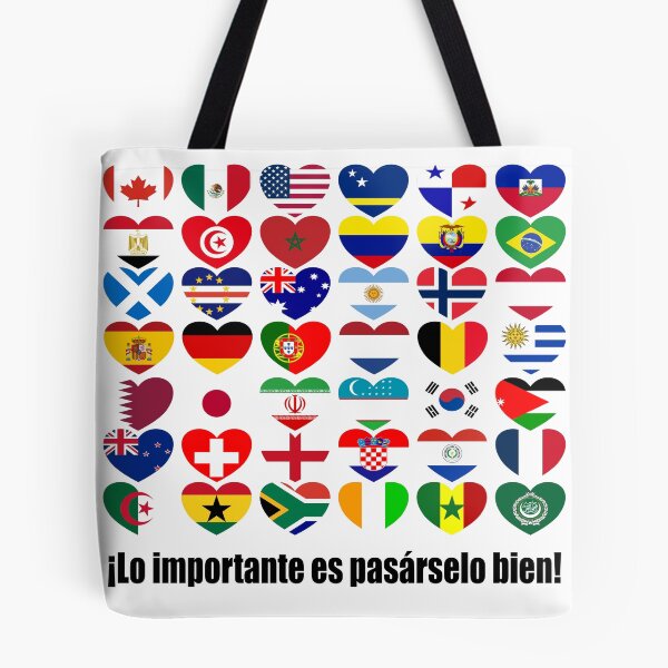 Item preview, Camiseta ¡Lo importante es pasárselo bien! - Hearts of Banderas Mundial 2026 designed and sold by wewantpeace.