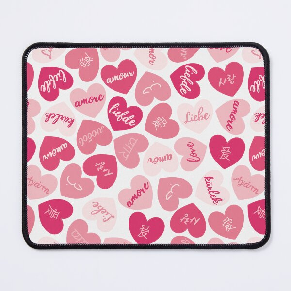 Item preview, love in different languages pink pattern designed and sold by winterpumpkin.